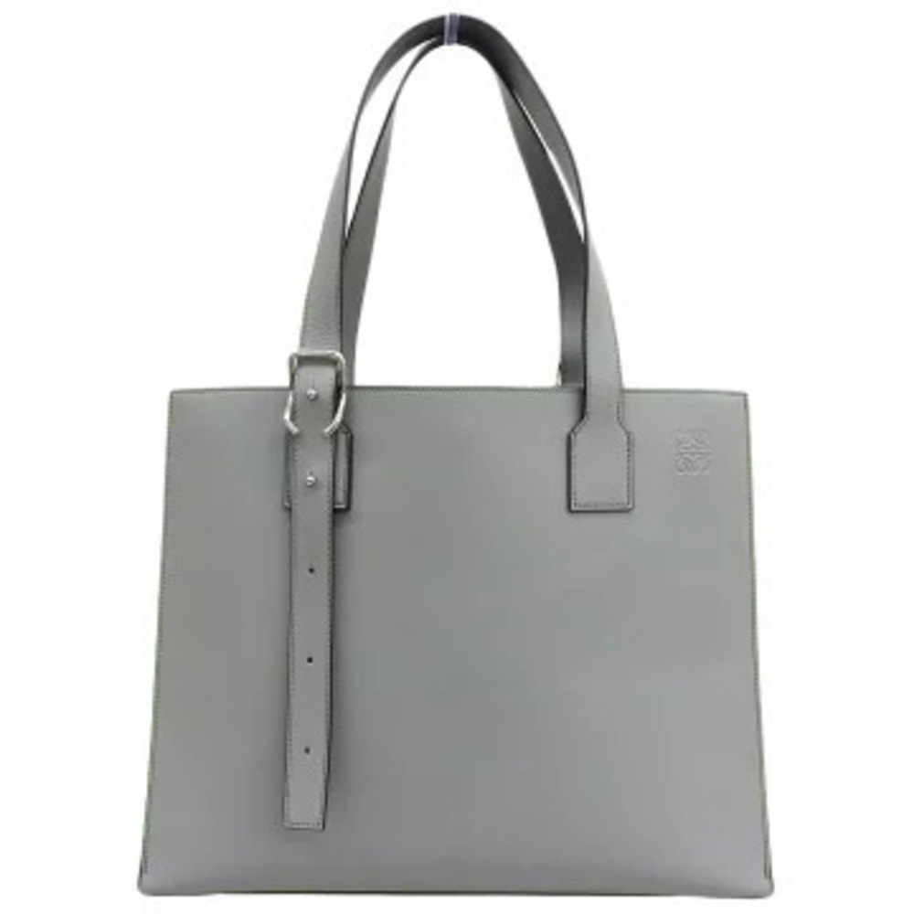 Loewe Anagram Buckle Horizontal Tote Bag Leather Gray